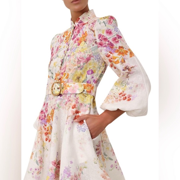 🌸AVAILABLE FOR RENT🌸 Zimmermann Natura Buttoned MIDI Dress - Picture 5 of 10